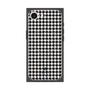 プレミアムスクエアケース with MagSafe［ Houndstooth Pattern Black with LANVIN en Bleu logo- ランバン 千鳥格子柄 ブラック ］