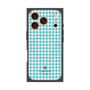 プレミアムスクエアケース with MagSafe［ Houndstooth Pattern Blue with LANVIN en Bleu logo- ランバン 千鳥格子柄 ブルー ］
