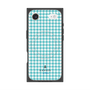 プレミアムスクエアケース with MagSafe［ Houndstooth Pattern Blue with LANVIN en Bleu logo- ランバン 千鳥格子柄 ブルー ］
