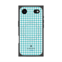 プレミアムスクエアケース with MagSafe［ Houndstooth Pattern Blue with LANVIN en Bleu logo- ランバン 千鳥格子柄 ブルー ］
