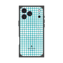 プレミアムスクエアケース with MagSafe［ Houndstooth Pattern Blue with LANVIN en Bleu logo- ランバン 千鳥格子柄 ブルー ］