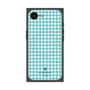 プレミアムスクエアケース with MagSafe［ Houndstooth Pattern Blue with LANVIN en Bleu logo- ランバン 千鳥格子柄 ブルー ］
