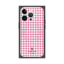 プレミアムスクエアケース with MagSafe［ Houndstooth Pattern Pink with LANVIN en Bleu logo- ランバン 千鳥格子柄 ピンク ］