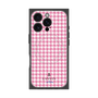 プレミアムスクエアケース with MagSafe［ Houndstooth Pattern Pink with LANVIN en Bleu logo- ランバン 千鳥格子柄 ピンク ］