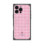 プレミアムスクエアケース with MagSafe［ Houndstooth Pattern Pink with LANVIN en Bleu logo- ランバン 千鳥格子柄 ピンク ］