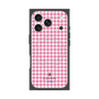 プレミアムスクエアケース with MagSafe［ Houndstooth Pattern Pink with LANVIN en Bleu logo- ランバン 千鳥格子柄 ピンク ］