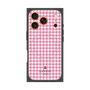 プレミアムスクエアケース with MagSafe［ Houndstooth Pattern Pink with LANVIN en Bleu logo- ランバン 千鳥格子柄 ピンク ］