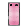 プレミアムスクエアケース with MagSafe［ Houndstooth Pattern Pink with LANVIN en Bleu logo- ランバン 千鳥格子柄 ピンク ］