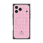 プレミアムスクエアケース with MagSafe［ Houndstooth Pattern Pink with LANVIN en Bleu logo- ランバン 千鳥格子柄 ピンク ］
