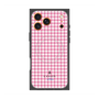 プレミアムスクエアケース with MagSafe［ Houndstooth Pattern Pink with LANVIN en Bleu logo- ランバン 千鳥格子柄 ピンク ］