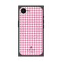 プレミアムスクエアケース with MagSafe［ Houndstooth Pattern Pink with LANVIN en Bleu logo- ランバン 千鳥格子柄 ピンク ］