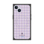 プレミアムスクエアケース with MagSafe［ Houndstooth Pattern Purple -with LANVIN en Bleu logo ランバン 千鳥格子柄 パープル ］
