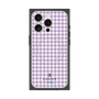 プレミアムスクエアケース with MagSafe［ Houndstooth Pattern Purple -with LANVIN en Bleu logo ランバン 千鳥格子柄 パープル ］