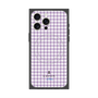 プレミアムスクエアケース with MagSafe［ Houndstooth Pattern Purple -with LANVIN en Bleu logo ランバン 千鳥格子柄 パープル ］