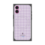 プレミアムスクエアケース with MagSafe［ Houndstooth Pattern Purple -with LANVIN en Bleu logo ランバン 千鳥格子柄 パープル ］