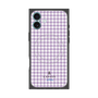 プレミアムスクエアケース with MagSafe［ Houndstooth Pattern Purple -with LANVIN en Bleu logo ランバン 千鳥格子柄 パープル ］
