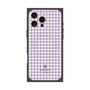 プレミアムスクエアケース with MagSafe［ Houndstooth Pattern Purple -with LANVIN en Bleu logo ランバン 千鳥格子柄 パープル ］