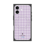 プレミアムスクエアケース with MagSafe［ Houndstooth Pattern Purple -with LANVIN en Bleu logo ランバン 千鳥格子柄 パープル ］