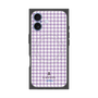 プレミアムスクエアケース with MagSafe［ Houndstooth Pattern Purple -with LANVIN en Bleu logo ランバン 千鳥格子柄 パープル ］