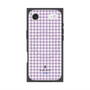 プレミアムスクエアケース with MagSafe［ Houndstooth Pattern Purple -with LANVIN en Bleu logo ランバン 千鳥格子柄 パープル ］