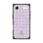 プレミアムスクエアケース with MagSafe［ Houndstooth Pattern Purple -with LANVIN en Bleu logo ランバン 千鳥格子柄 パープル ］