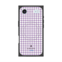 プレミアムスクエアケース with MagSafe［ Houndstooth Pattern Purple -with LANVIN en Bleu logo ランバン 千鳥格子柄 パープル ］