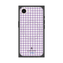 プレミアムスクエアケース with MagSafe［ Houndstooth Pattern Purple -with LANVIN en Bleu logo ランバン 千鳥格子柄 パープル ］