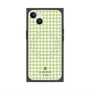 プレミアムスクエアケース with MagSafe［ Houndstooth Pattern Green with LANVIN en Bleu logo- ランバン 千鳥格子柄 グリーン ］