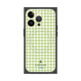 プレミアムスクエアケース with MagSafe［ Houndstooth Pattern Green with LANVIN en Bleu logo- ランバン 千鳥格子柄 グリーン ］