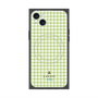 プレミアムスクエアケース with MagSafe［ Houndstooth Pattern Green with LANVIN en Bleu logo- ランバン 千鳥格子柄 グリーン ］