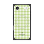 プレミアムスクエアケース with MagSafe［ Houndstooth Pattern Green with LANVIN en Bleu logo- ランバン 千鳥格子柄 グリーン ］
