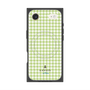 プレミアムスクエアケース with MagSafe［ Houndstooth Pattern Green with LANVIN en Bleu logo- ランバン 千鳥格子柄 グリーン ］