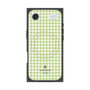 プレミアムスクエアケース with MagSafe［ Houndstooth Pattern Green with LANVIN en Bleu logo- ランバン 千鳥格子柄 グリーン ］
