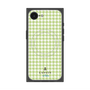 プレミアムスクエアケース with MagSafe［ Houndstooth Pattern Green with LANVIN en Bleu logo- ランバン 千鳥格子柄 グリーン ］