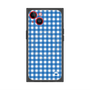 プレミアムスクエアケース with MagSafe［ Checkered Blue - ギンガムチェック ブルー ］