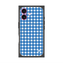 プレミアムスクエアケース with MagSafe［ Checkered Blue - ギンガムチェック ブルー ］