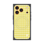プレミアムスクエアケース with MagSafe［ Checkered Yellow - ギンガムチェック イエロー ］