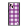 プレミアムスクエアケース with MagSafe［ Checkered Purple - ギンガムチェック パープル ］
