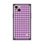 プレミアムスクエアケース with MagSafe［ Checkered Purple - ギンガムチェック パープル ］