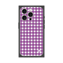 プレミアムスクエアケース with MagSafe［ Checkered Purple - ギンガムチェック パープル ］