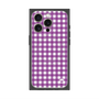 プレミアムスクエアケース with MagSafe［ Checkered Purple - ギンガムチェック パープル ］