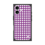 プレミアムスクエアケース with MagSafe［ Checkered Purple - ギンガムチェック パープル ］