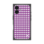 プレミアムスクエアケース with MagSafe［ Checkered Purple - ギンガムチェック パープル ］