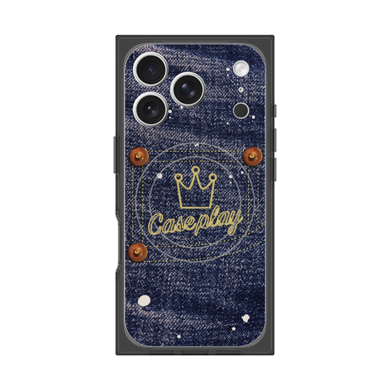 プレミアムスクエアケース with MagSafe［ Denim Used Jeans - デニム・ユーズド・ジーンズ ］