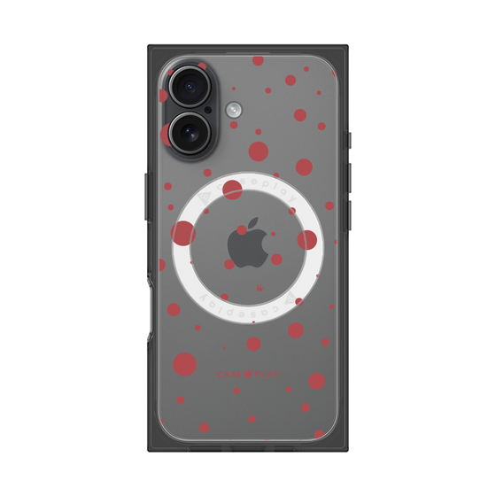 プレミアムスクエアケース with MagSafe［ Dippin dots Red - ディッピンドッツ レッド ］