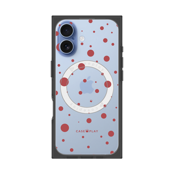 プレミアムスクエアケース with MagSafe［ Dippin dots Red - ディッピンドッツ レッド ］