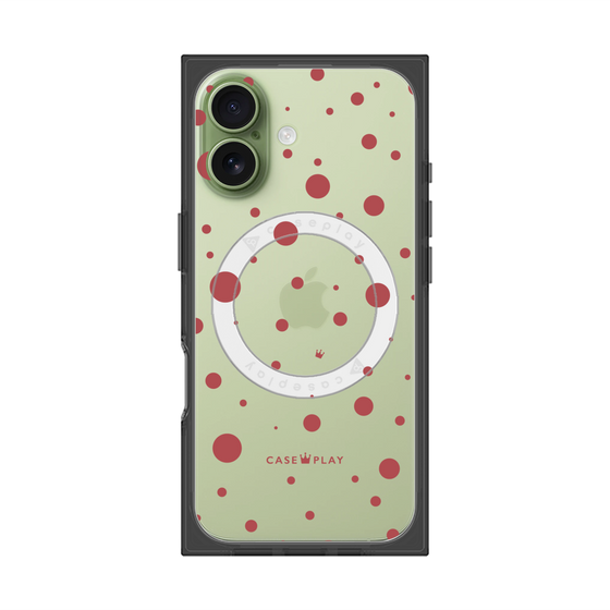 プレミアムスクエアケース with MagSafe［ Dippin dots Red - ディッピンドッツ レッド ］