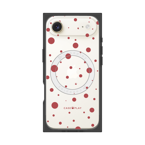 プレミアムスクエアケース with MagSafe［ Dippin dots Red - ディッピンドッツ レッド ］