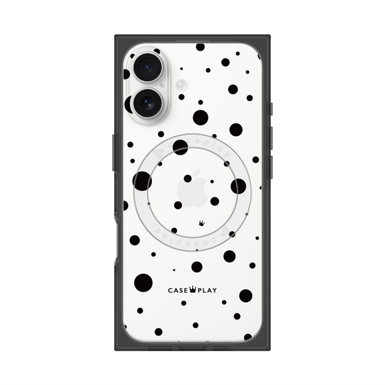 プレミアムスクエアケース with MagSafe［ Dippin dots Black - ディッピンドッツ ブラック ］