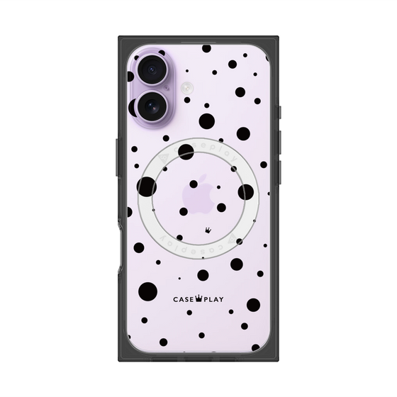 プレミアムスクエアケース with MagSafe［ Dippin dots Black - ディッピンドッツ ブラック ］